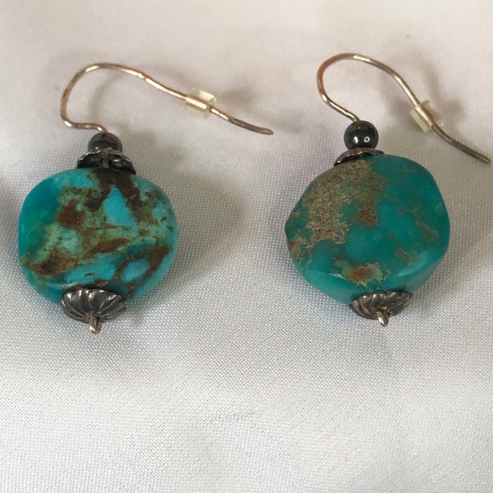 Unique Turquoise Handcrafted Dangle Earrings - image 6